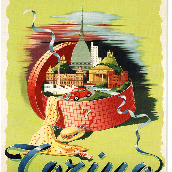 Torino Vintage Travel Poster