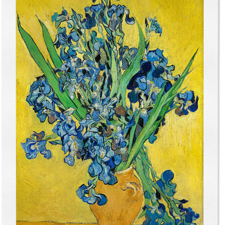 Vincent van Gogh - Irises on Yellow Background
