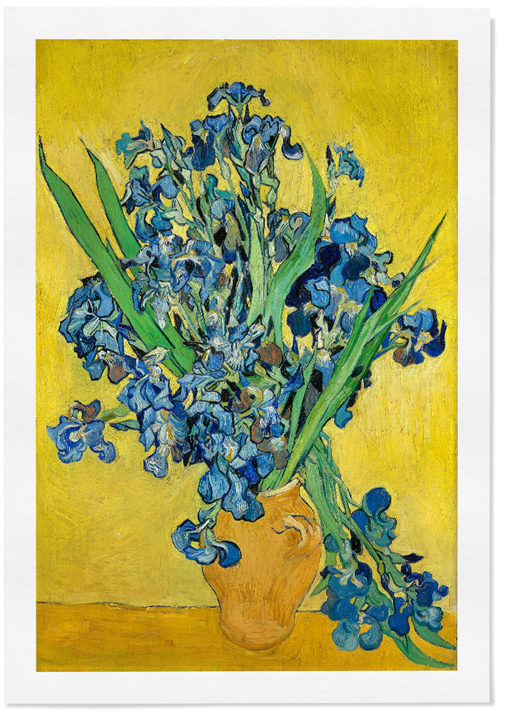 Vincent van Gogh - Irises on Yellow Background