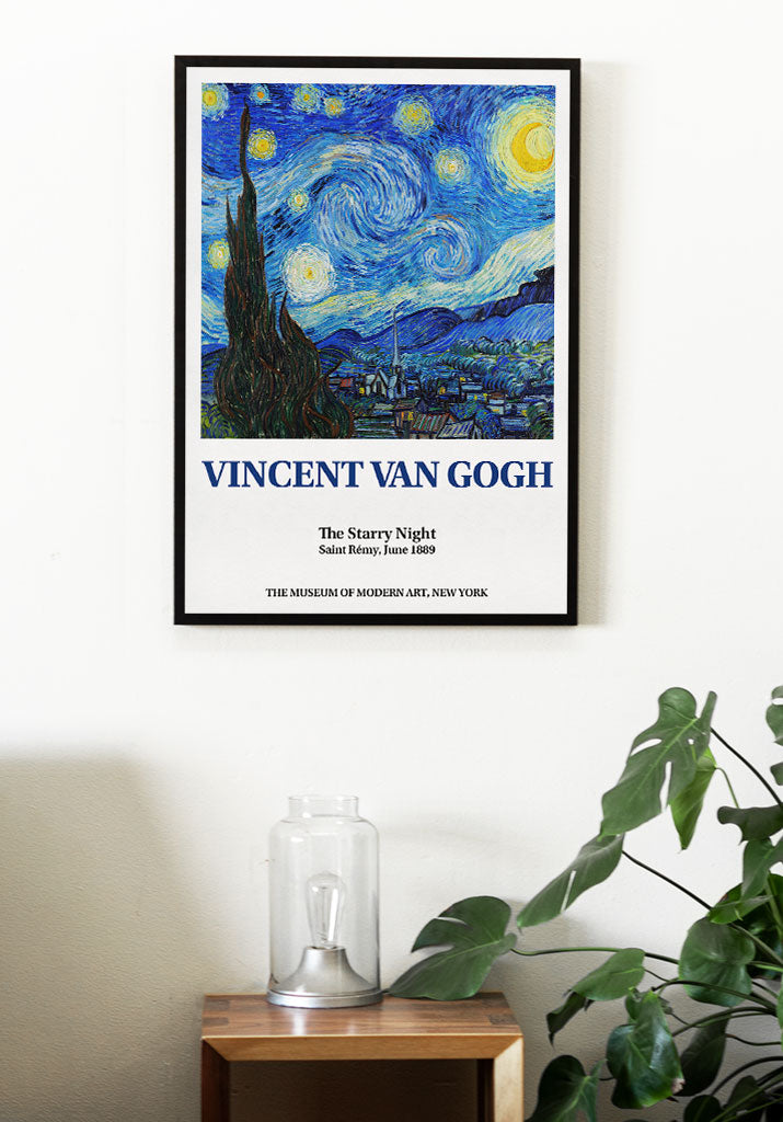 Vincent van Gogh Starry Night Art Print, Exhibition Poster