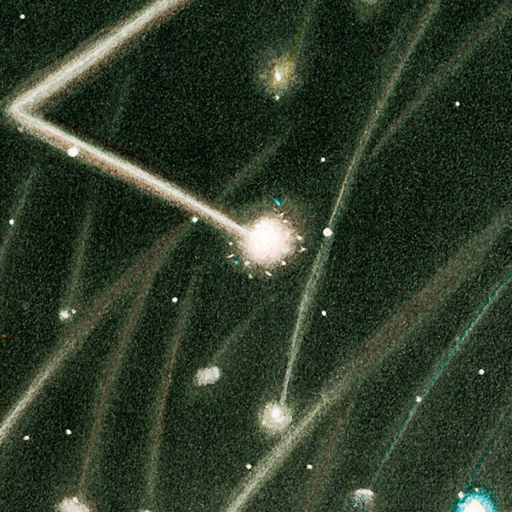 Vintage Illustration of Meteors