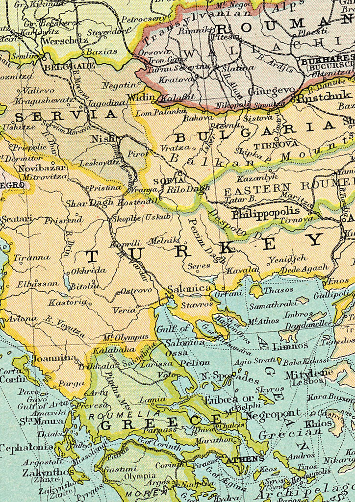 Map of Central Europe and the Mediterranean