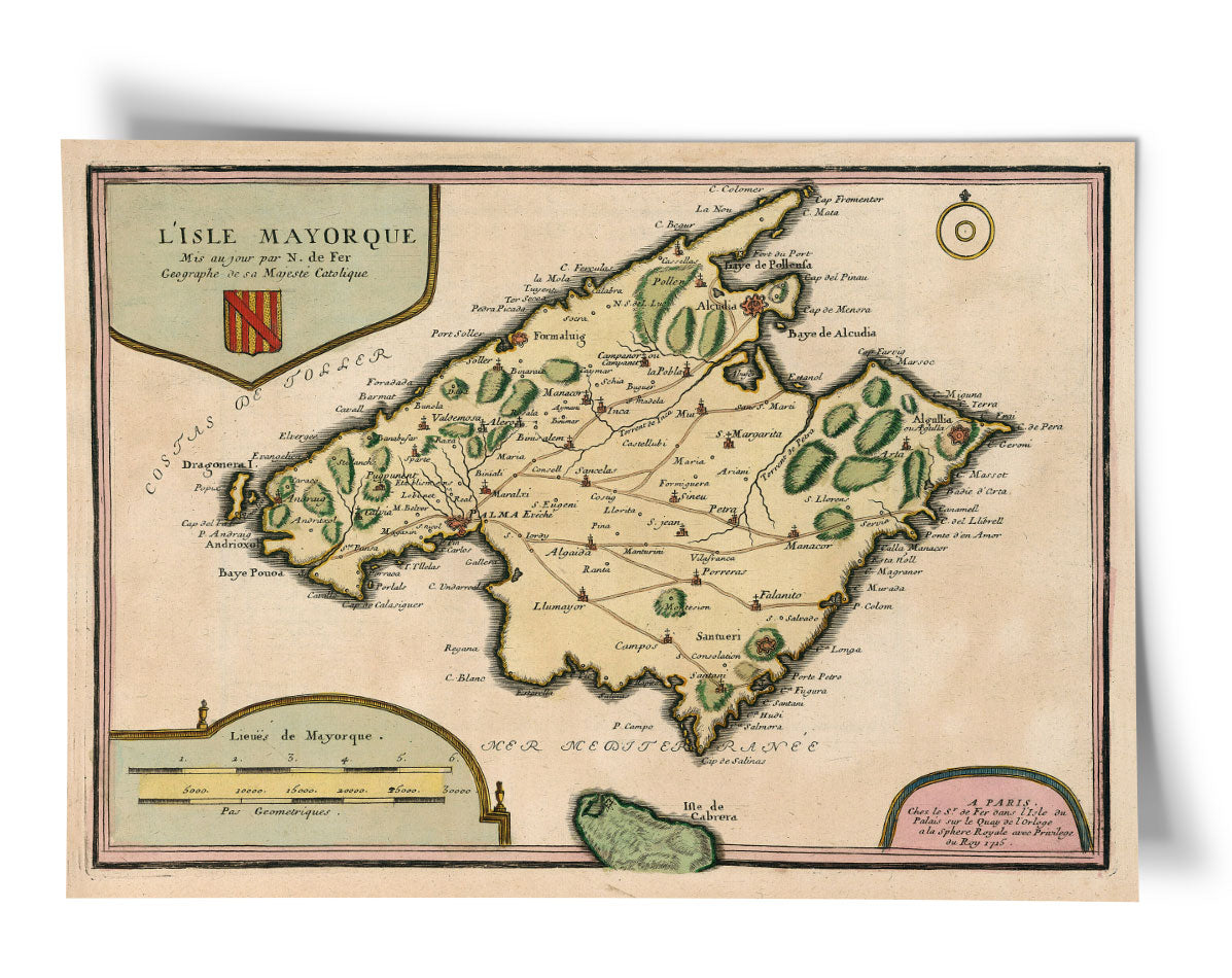 Vintage Map of Mallorca