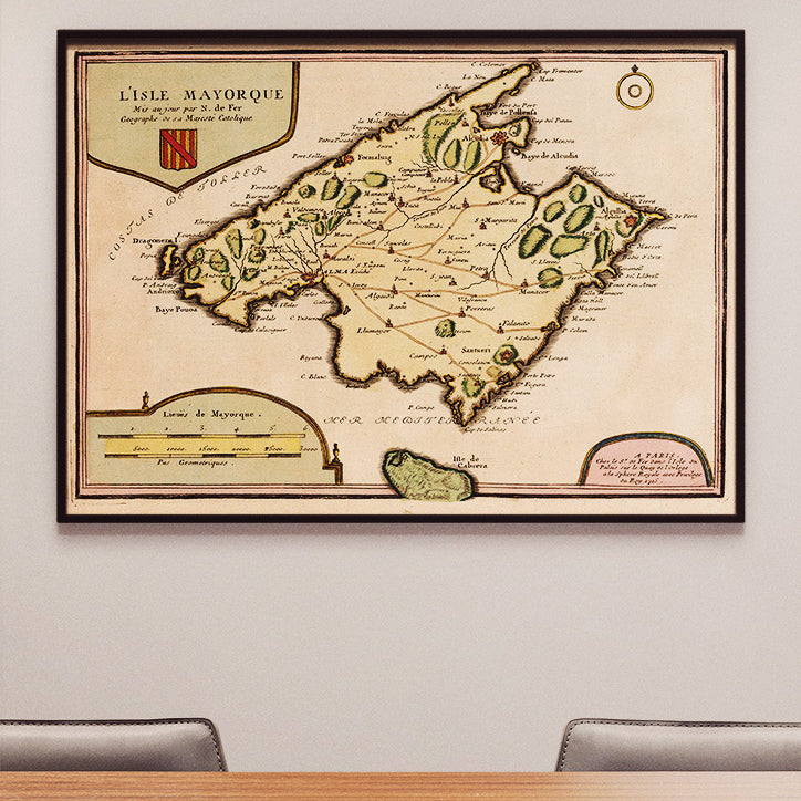 Vintage Map of Mallorca