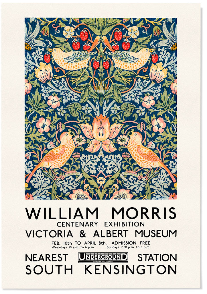 A set of three exhibition posters by William Morris