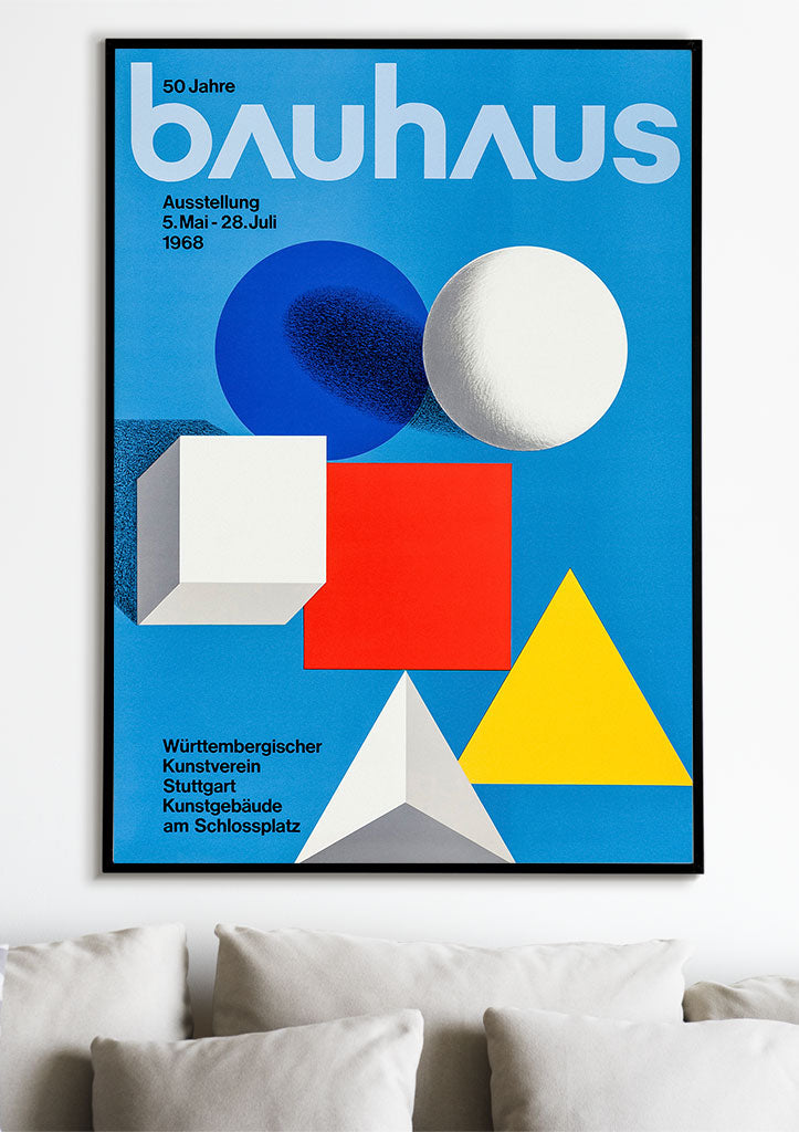 Bauhaus Exhibition Poster - 50 Years of Bauhaus – Posterist