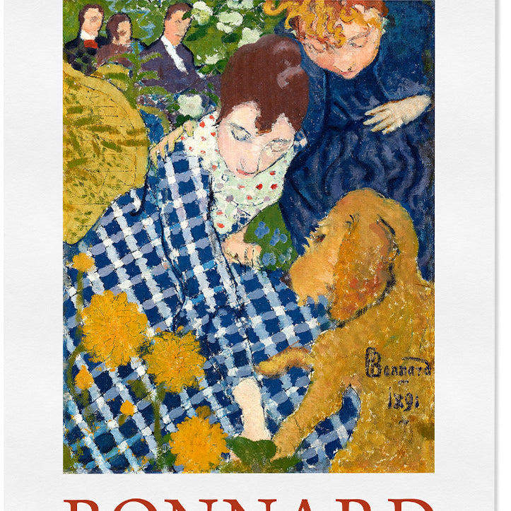 Pierre Bonnard Woman with Dog painting, exhibition poster