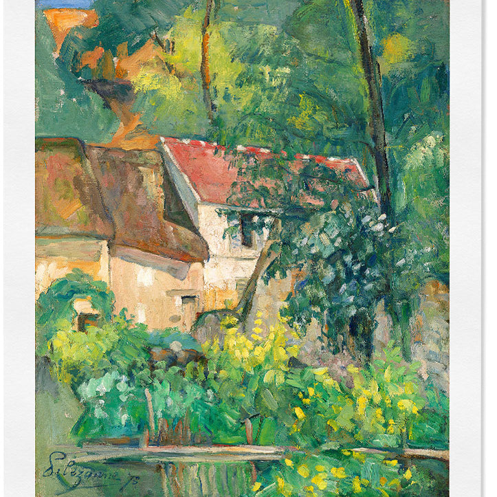 Paul Cezanne art print featuring his painting 'The House of Pierre Lacroix'