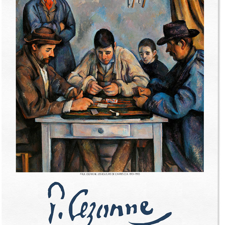 Cezanne Card Plaayers painting, vintage art exhibition poster