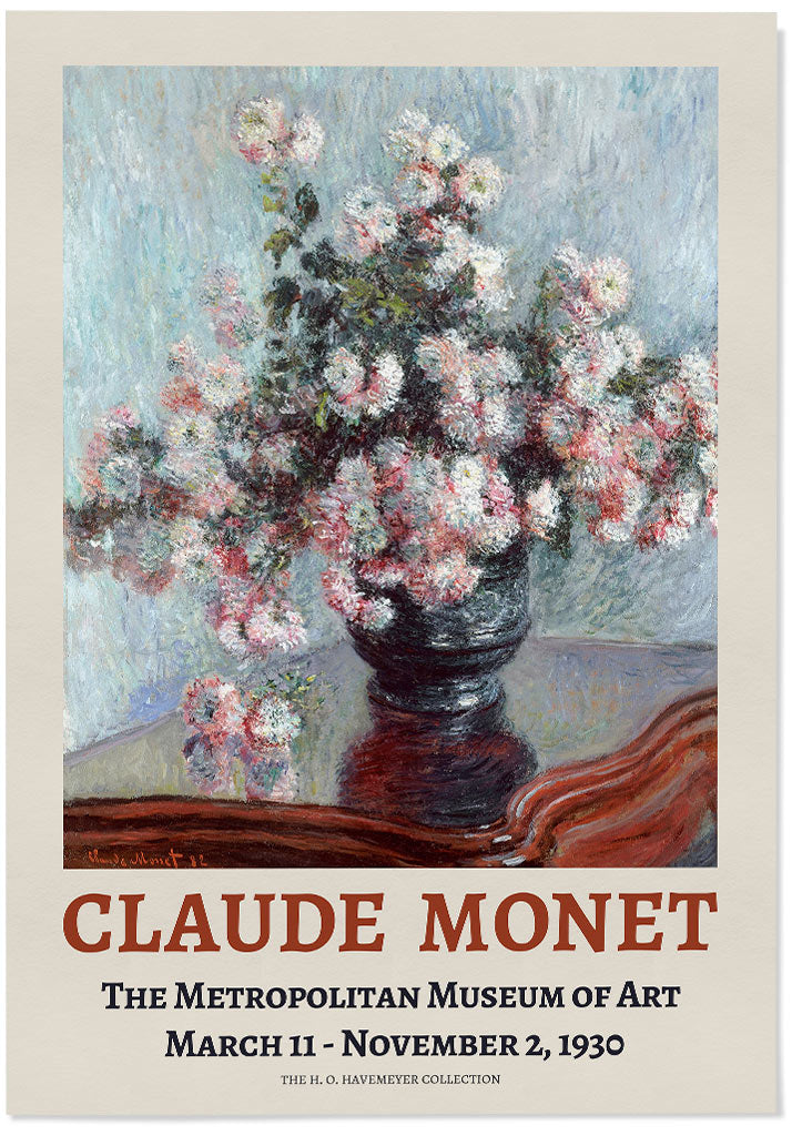 Claude Monet Still Life Art Print - Chrysanthemums