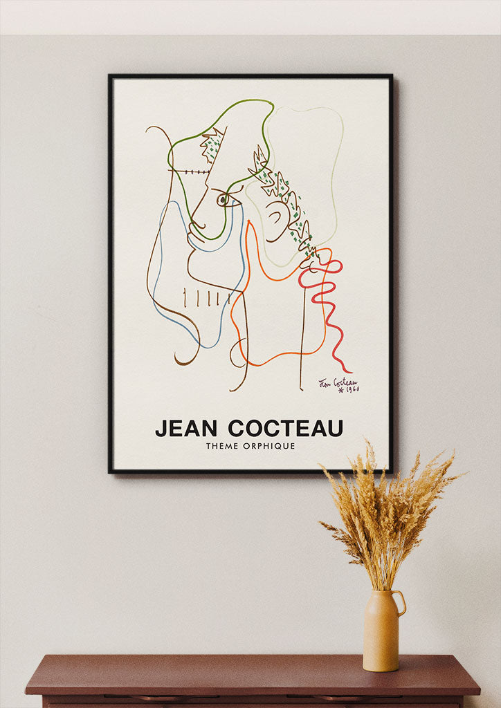 Jean Cocteau Theme Orphique | Mid-Century Modern Art Poster