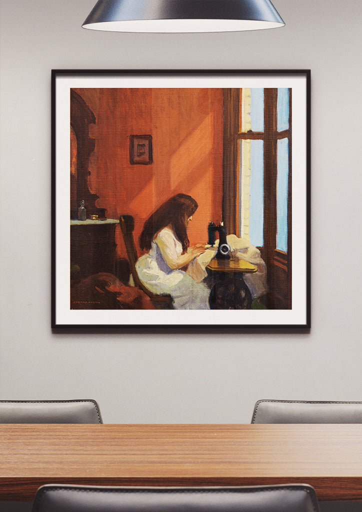 Edward Hopper Poster - Girl at Sewing Machine