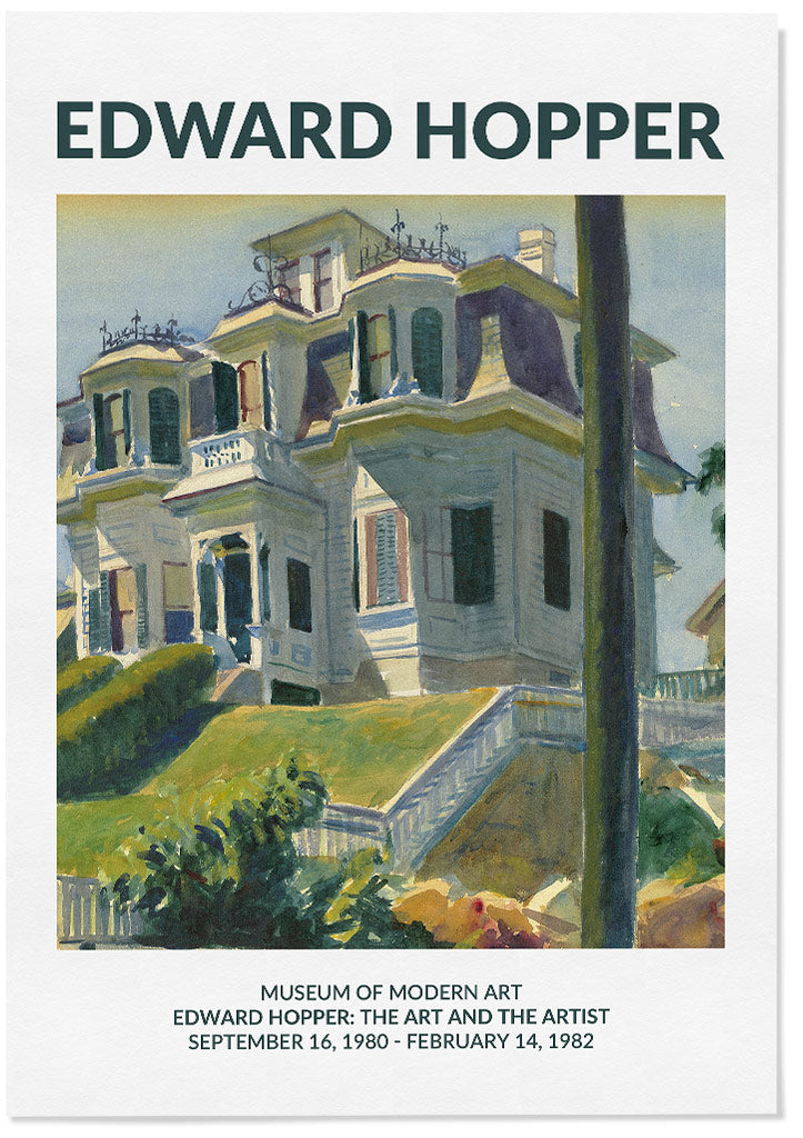 Edward Hopper art print, modern exhibition poster