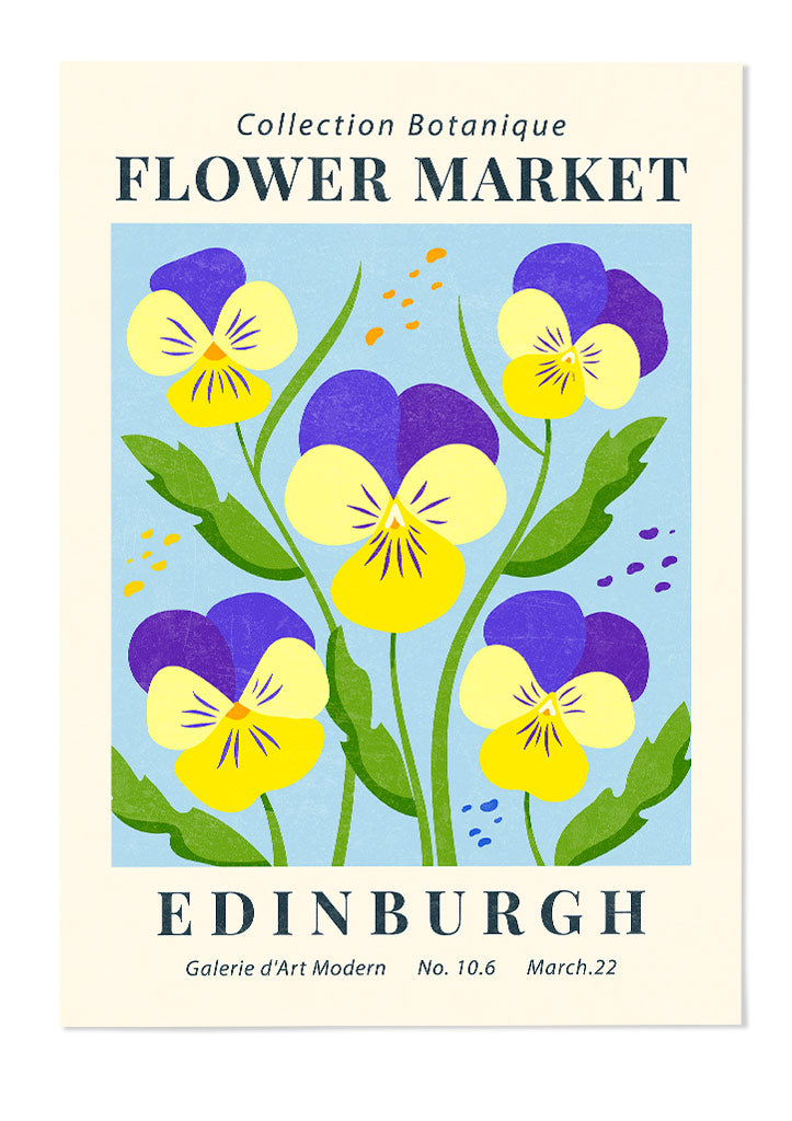 Flower Market Edinburgh Poster