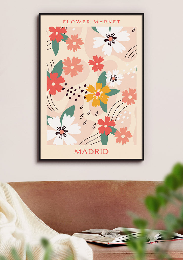 Flower Market Poster Madrid