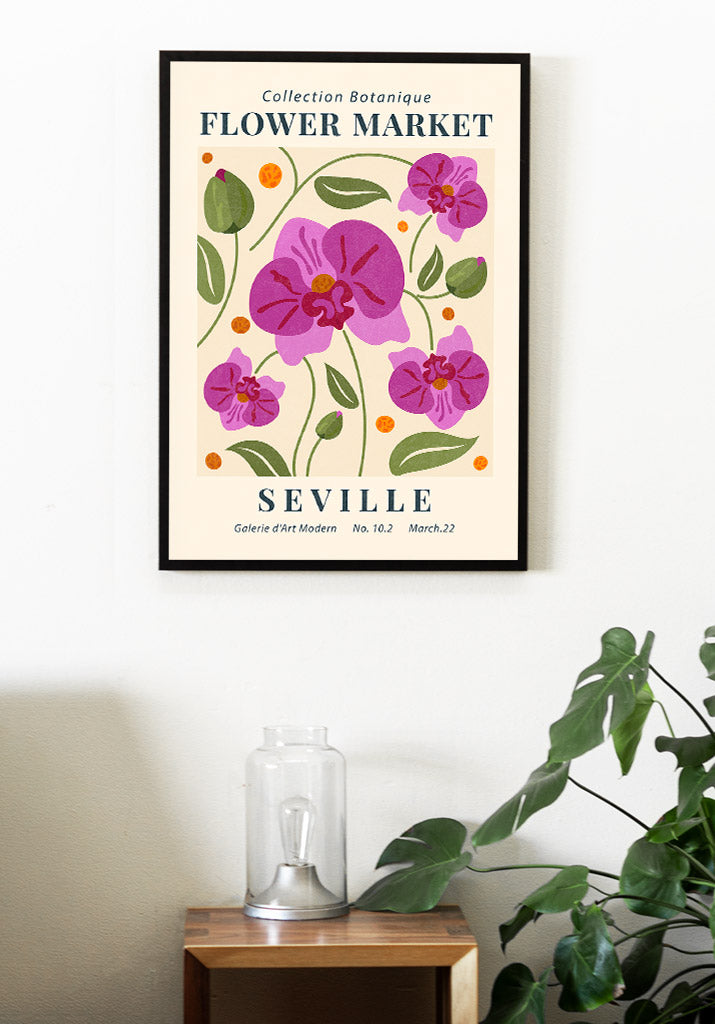 Flower Market Seville Poster