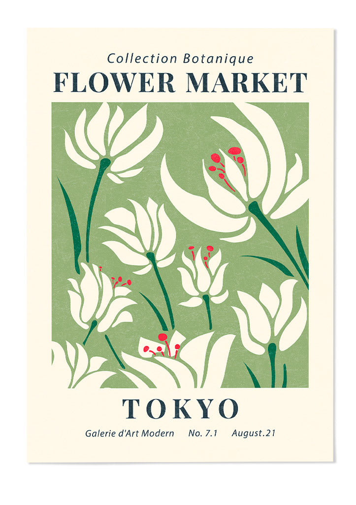 Flower Market Tokyo Poster