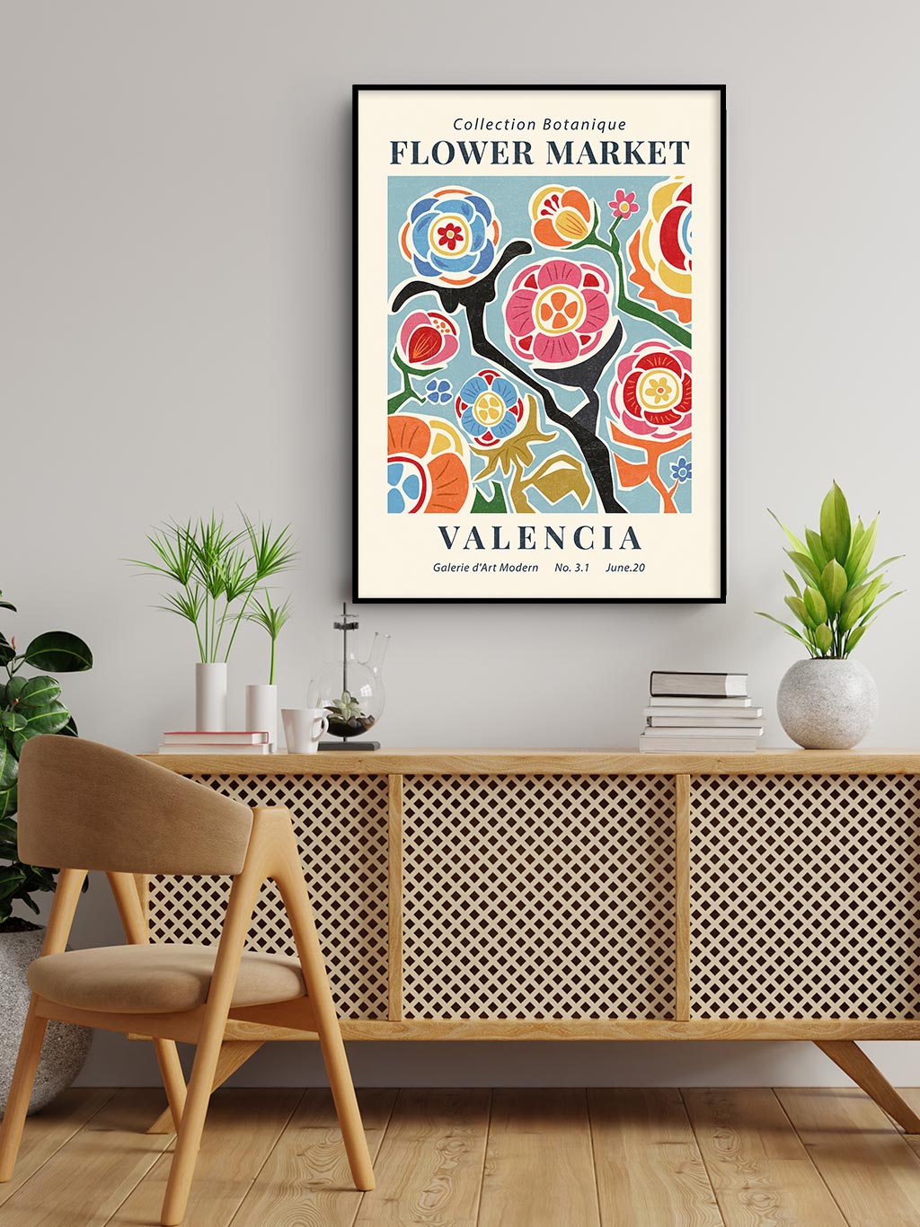 Flower Market Valencia Poster