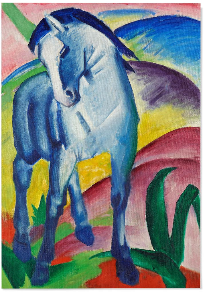Blue Horse by Franz Marc Exhibition Art Print