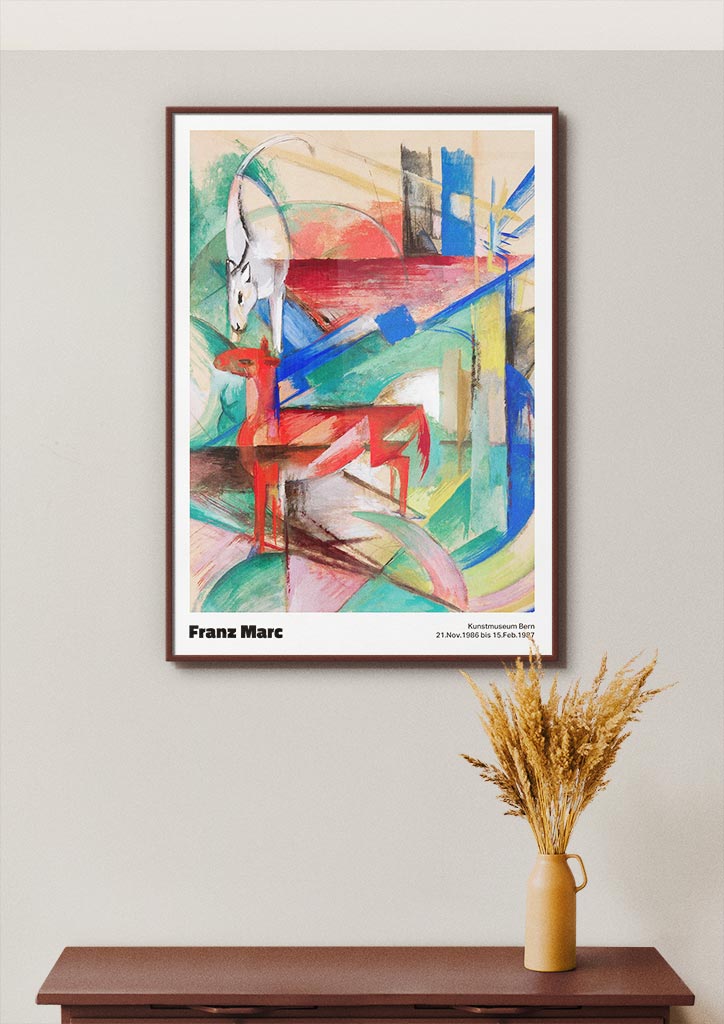 Landscape with Animals by Franz Marc Art Poster