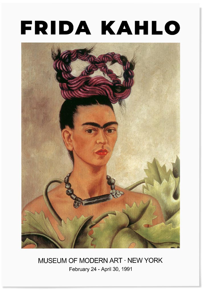 Frida Kahlo Exhibition Print - Self Portrait with Braid