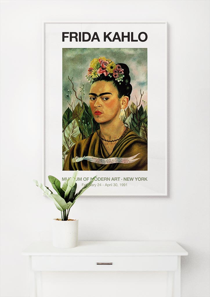 Frida Kahlo Print - Self Portrait Dedicated to Dr. EloesserFrida Kahlo Print - Self Portrait Dedicated to Dr. Eloesser