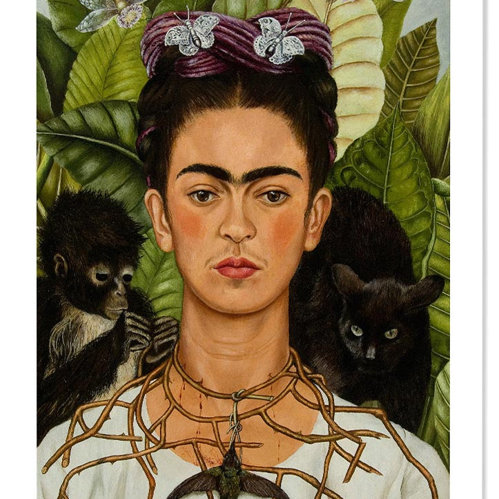 Frida Kahlo Self-Portrait with Thorn Necklace and Hummingbird