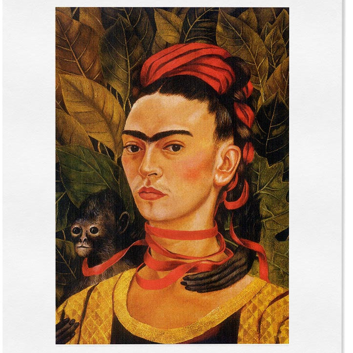 Self Portrait with Monkey by Frida Kahlo Exhibition Poster