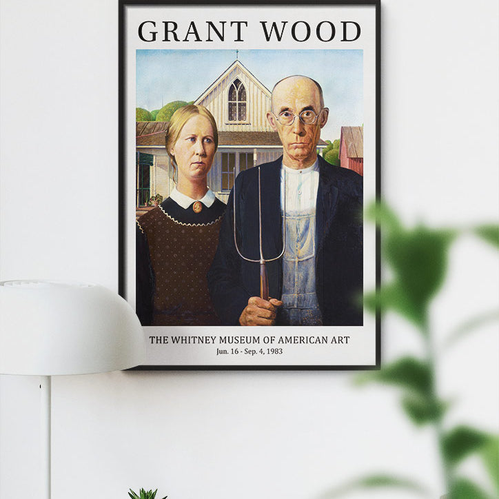 Grant Wood American Gothic Exhibition Poster