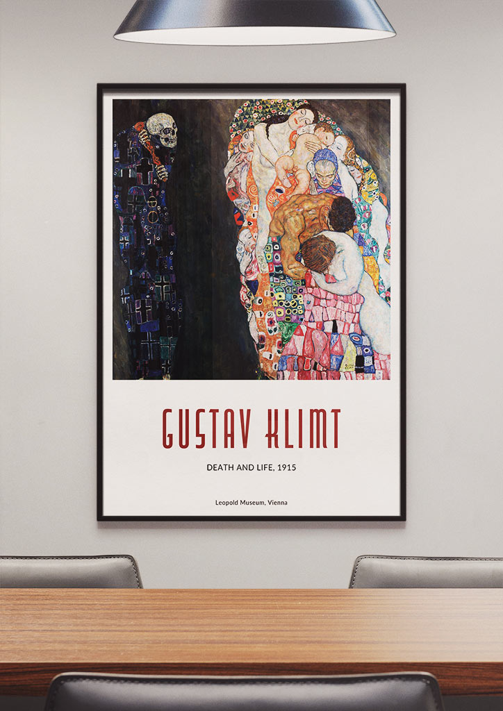 Gustav Klimt Art Print - Death and Life
