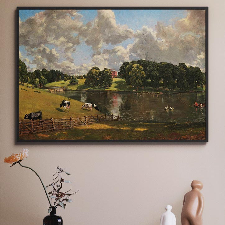 High-quality reproduction art print of John Constable's Wivenhoe Park painting.