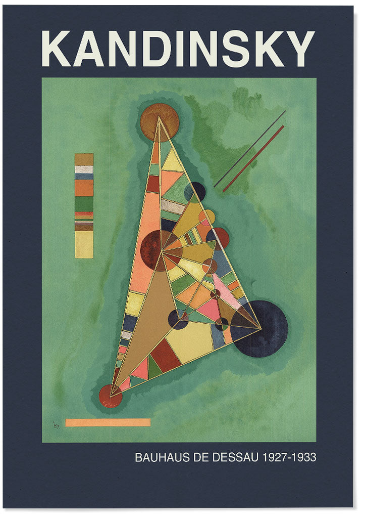 Kandinsky Art Print - Multi Coloured Triangle