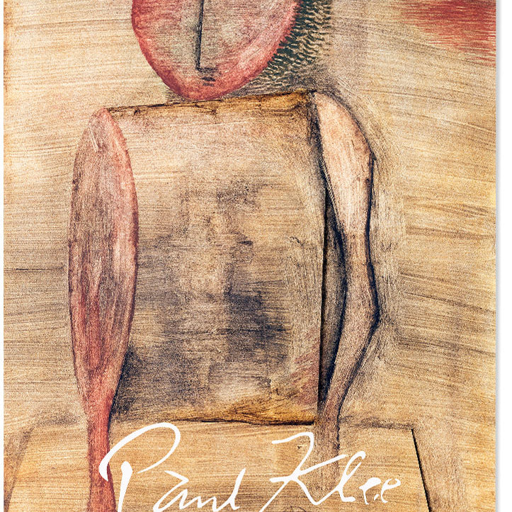 Modern art exhibition poster featuring Paul Klee's artwork, the 'Doctor' from 1930.