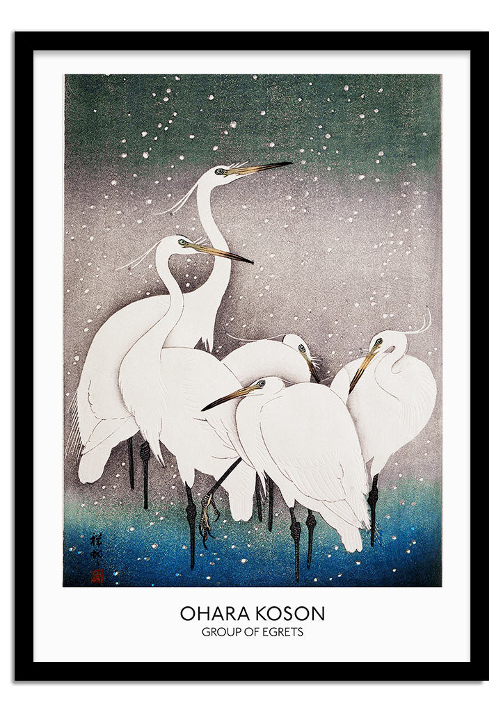 Egrets by Ohara Koson Art Print