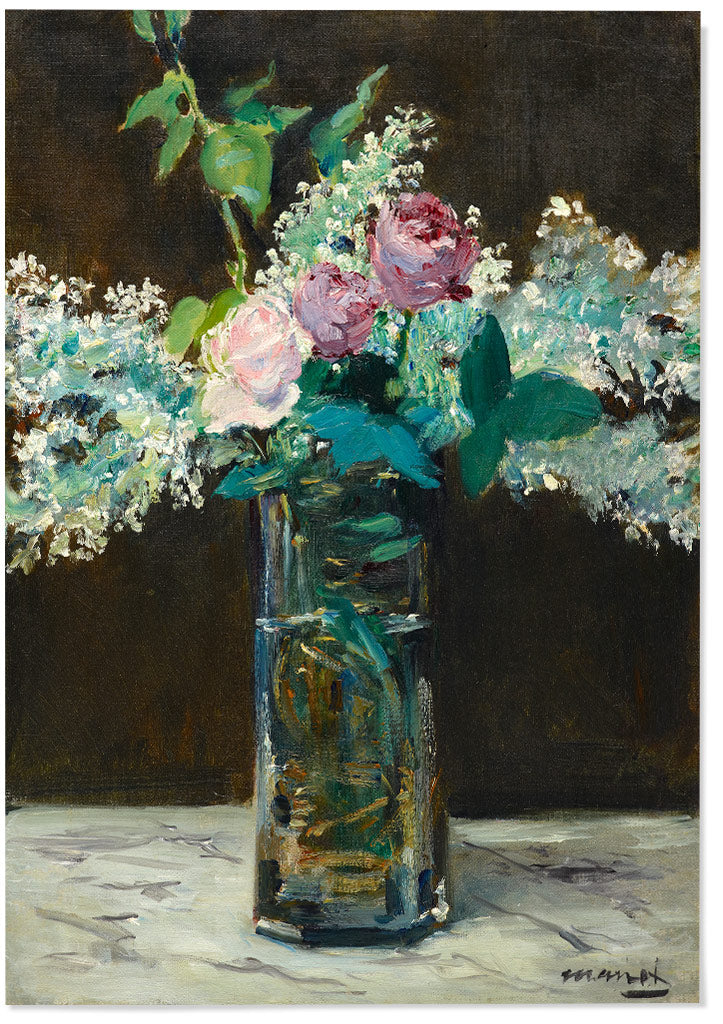 Édouard Manet - Vase of White Lilacs and Roses