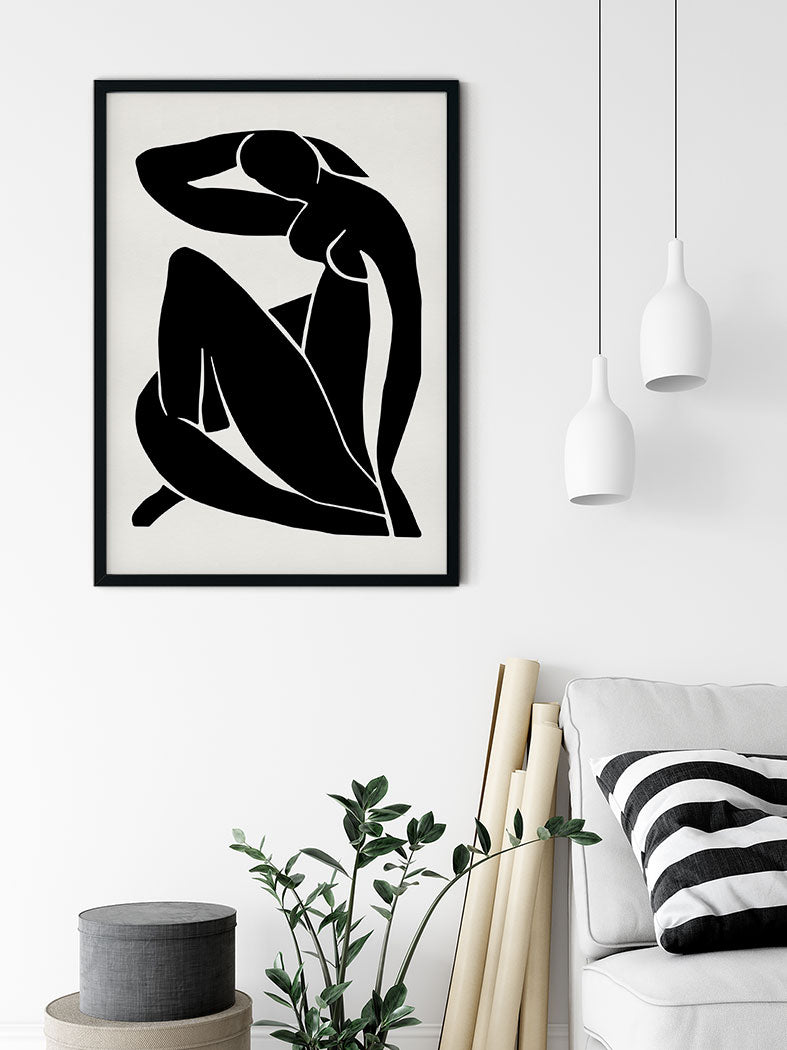 Henri Matisse Cut-Out Poster - Black Nude Shape