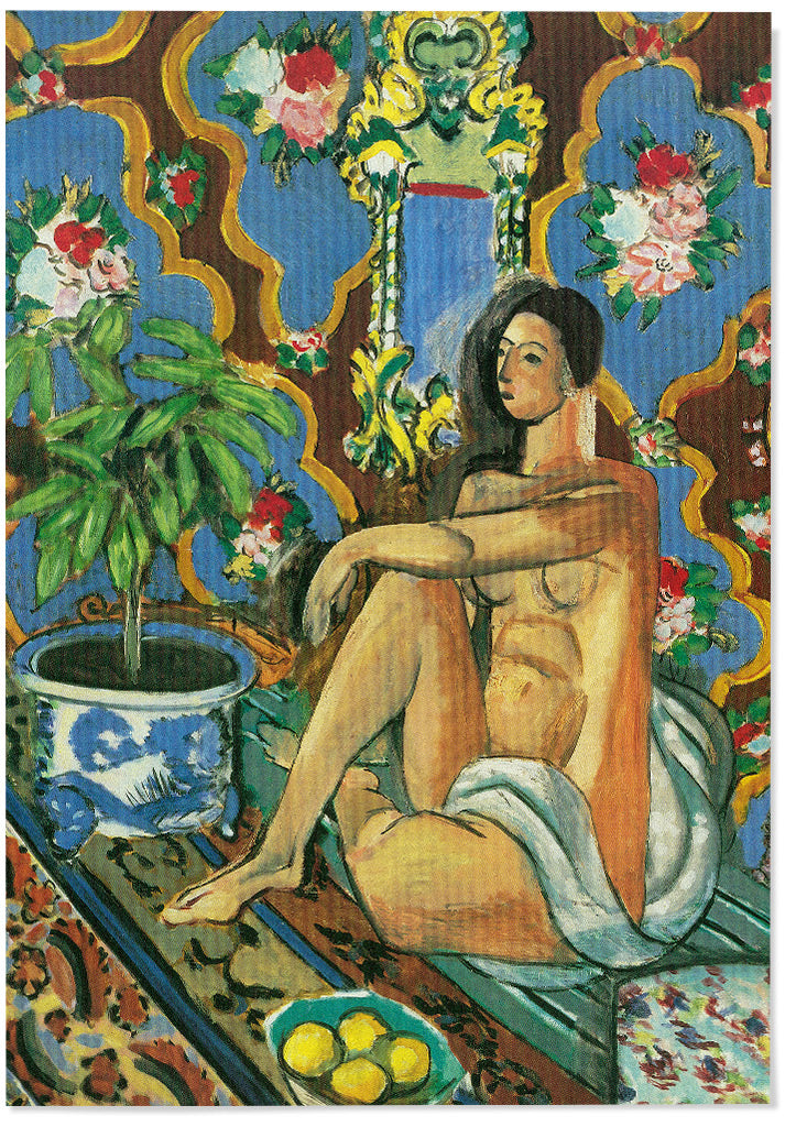 Henri Matisse - Decorative Figure on Ornamental Background Print