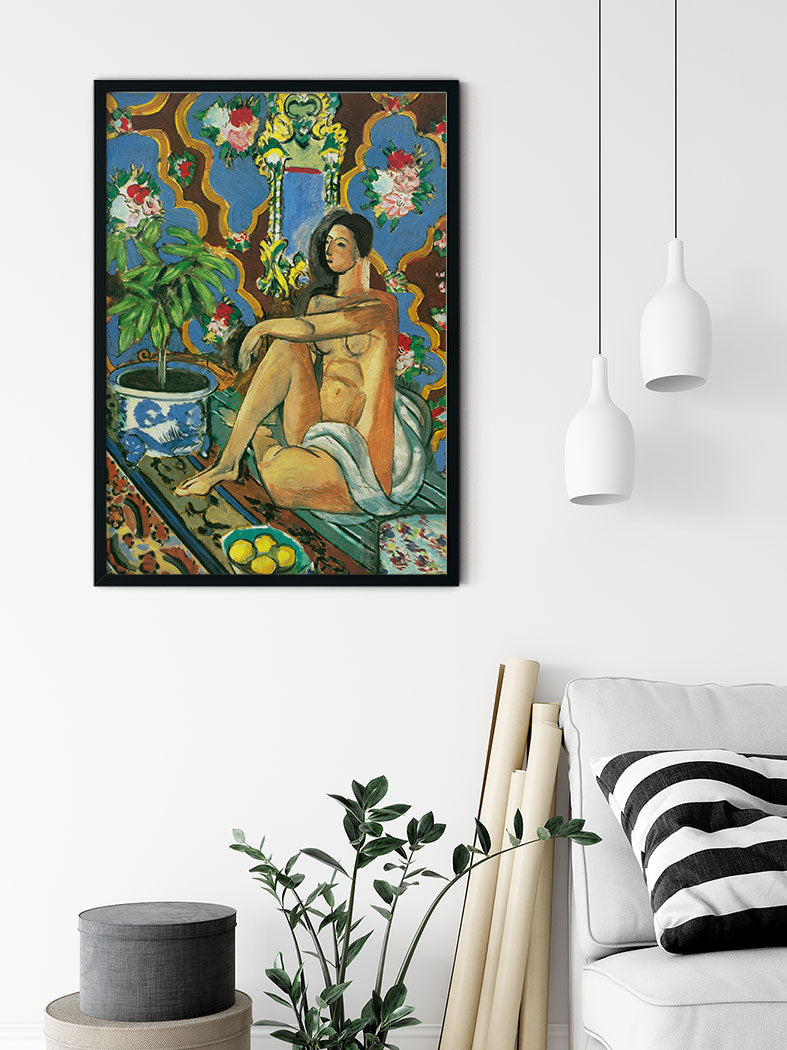 Henri Matisse - Decorative Figure on Ornamental Background Print