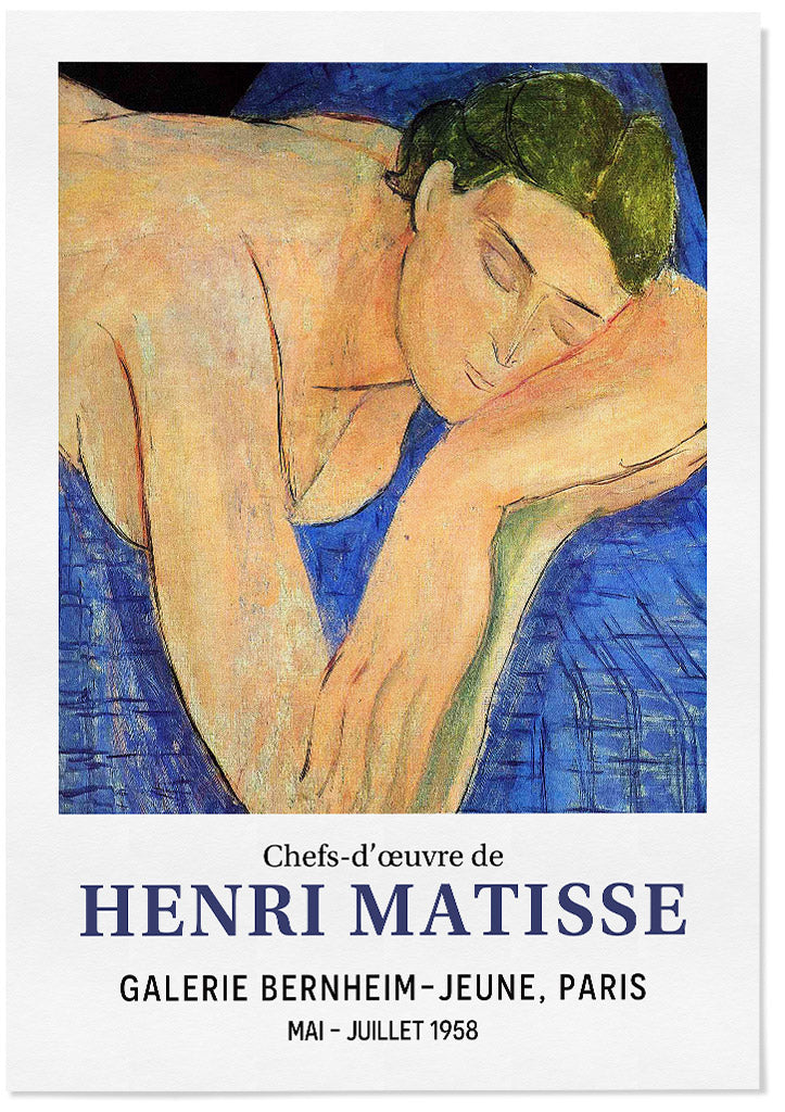 Henri Matisse Exhibition Poster - The Dream (blue)