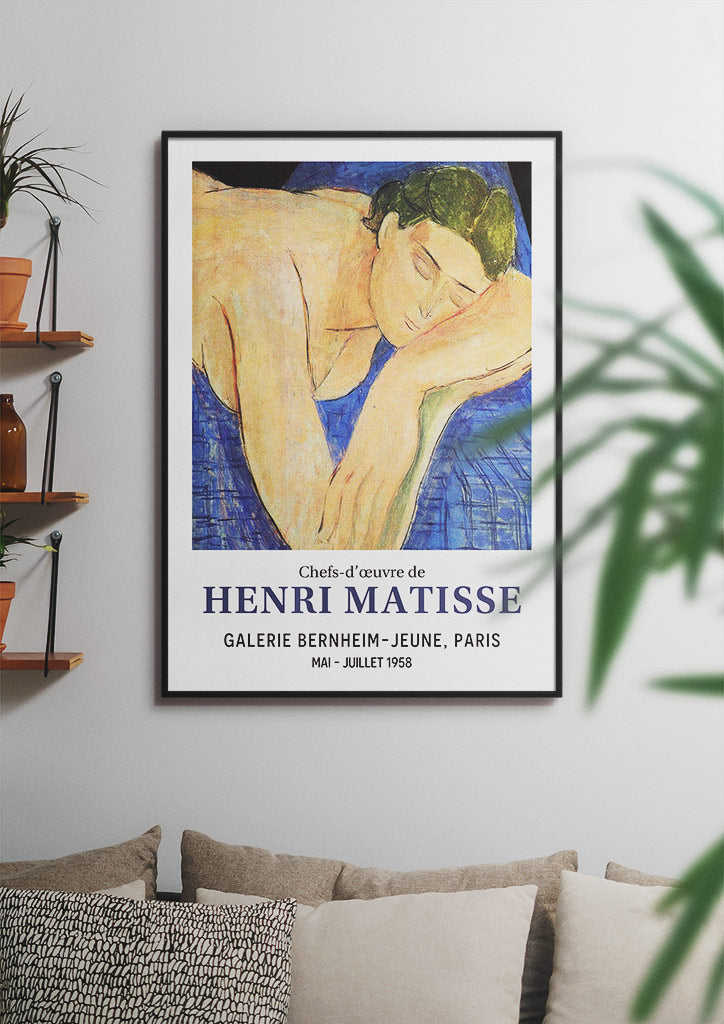 Henri Matisse Exhibition Poster - The Dream (blue)