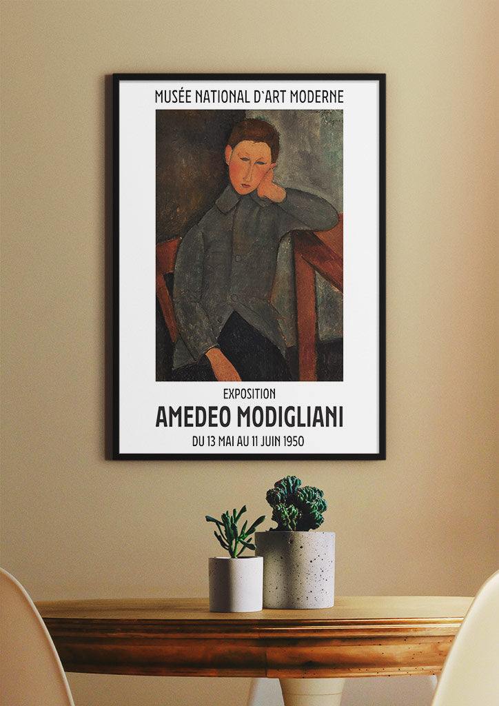 Modigliani Exhibition Poster - The Boy