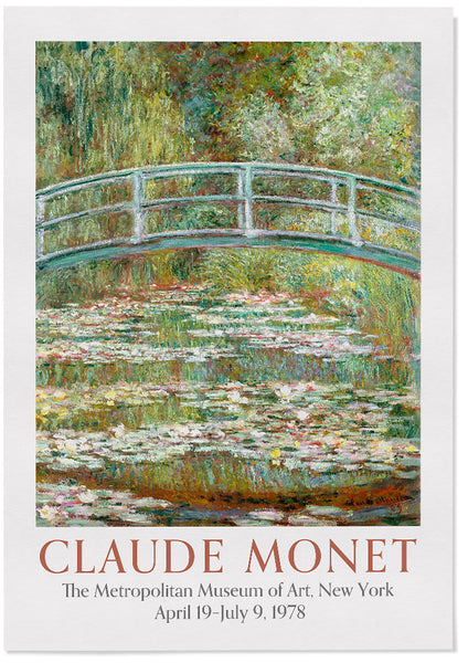 Claude Monet Art Poster - Bridge Over a Pond of Water Lilies
