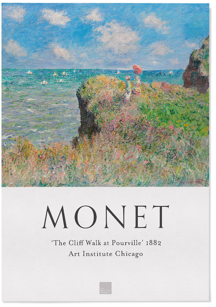 Claude Monet Print - The Cliff Walk at Pourville