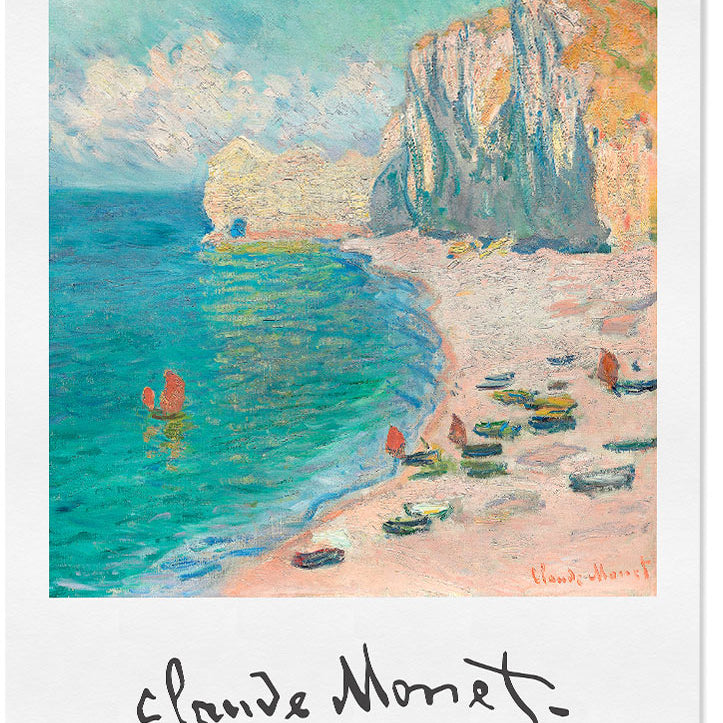 Claude Monet - Étretat, The Beach Exhibition Poster