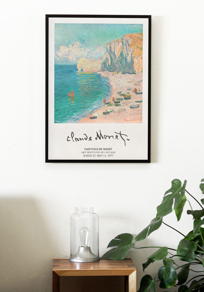 Claude Monet - Étretat, The Beach Exhibition Poster