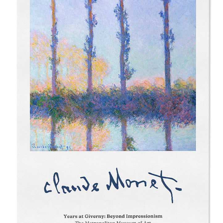 Claude Monet art print, exhibition poster, The Four Trees painting