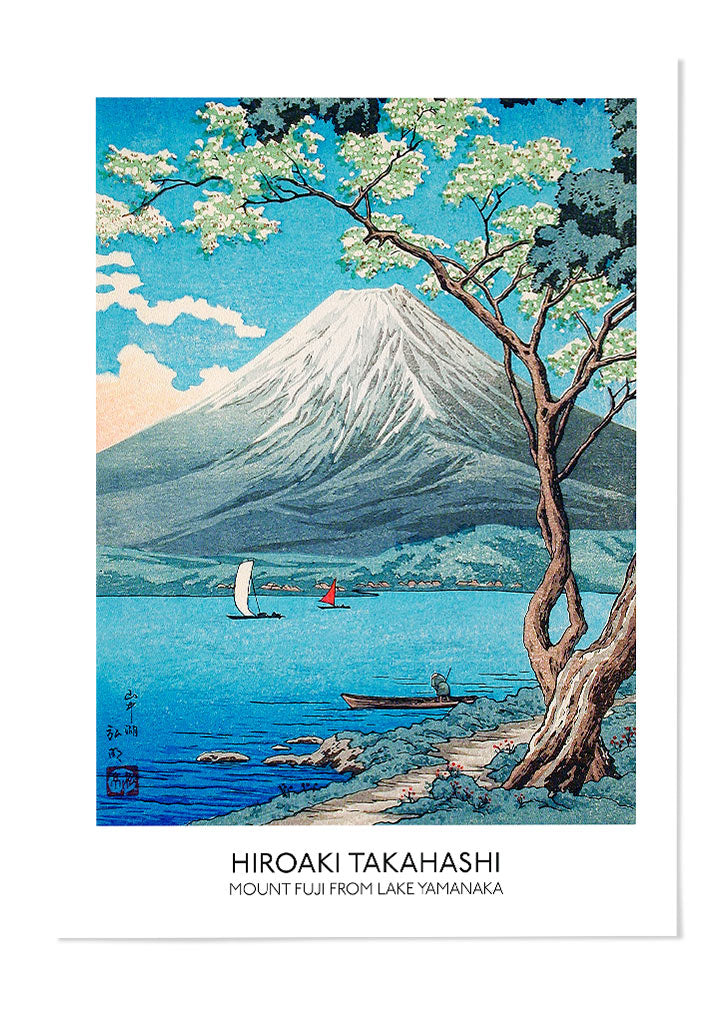 Japanese Art Print - Mount Fuji from Lake Yamanaka