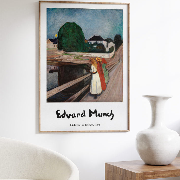 Edvard Munch Poster - Girls on the Bridge