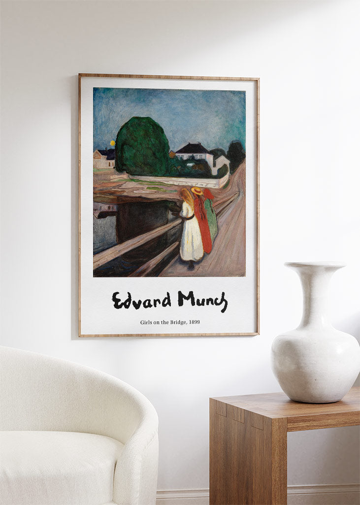 Edvard Munch Poster - Girls on the Bridge