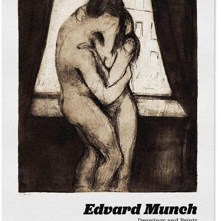 Edvard Munch Art Poster - The Kiss